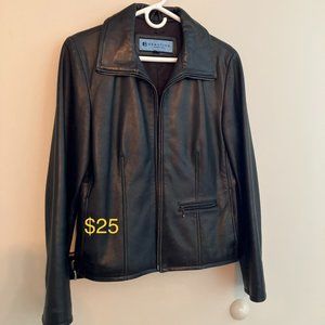 Leather Black Jacket Women's